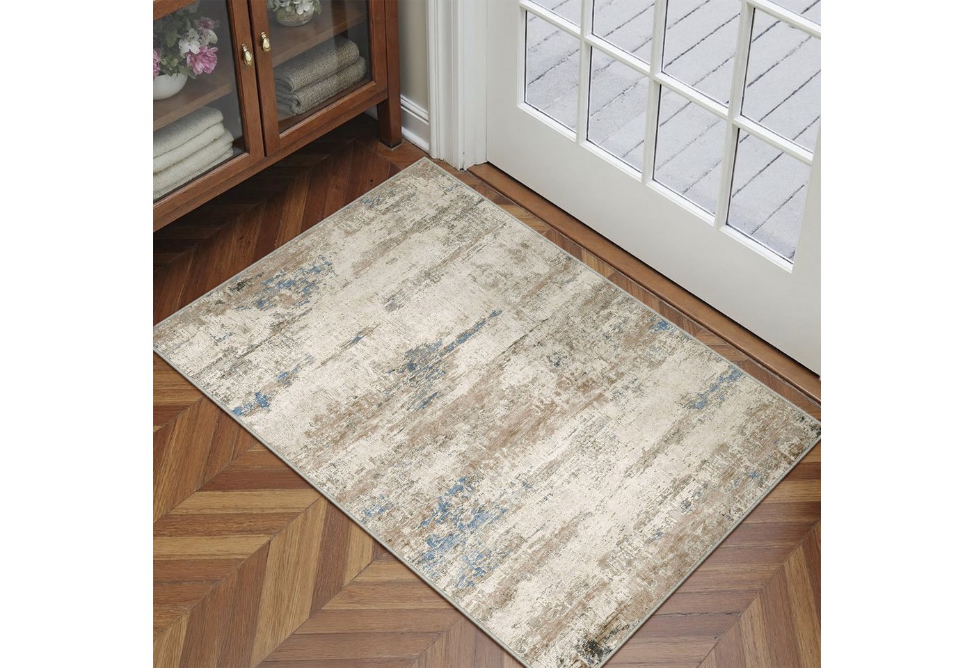 PURECOZY Teppich Kurzflor, Abstrakter Stil, Rutschfest und Waschbar, rechteckig, Höhe: 6.1 mm, geeignet für verschiedene Innenräume, 60x90 cm – Bild 2 von 5