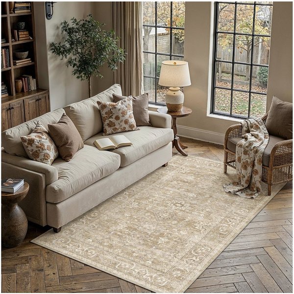 PURECOZY Teppich Kurzflor, weich & rutschfest, waschbar für Wohnzimmer und Schlafzimmer, Rechteckig, Höhe: 5 mm, Verfügbare Größen: 120x180, 160x230, 200x300, 3