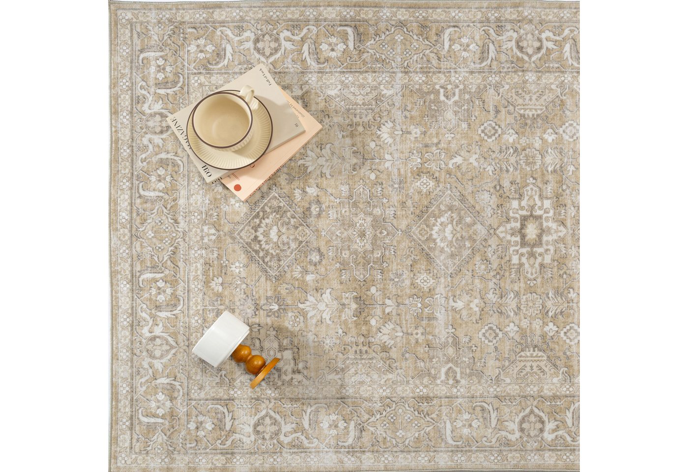 PURECOZY Teppich Kurzflor, weich & rutschfest, waschbar für Wohnzimmer und Schlafzimmer, Rechteckig, Höhe: 5 mm, Verfügbare Größen: 120x180, 160x230, 200x300, 3 – Bild 4 von 5