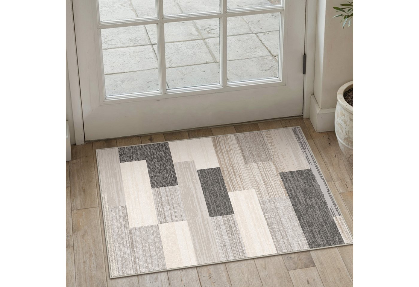 PURECOZY Teppich Kurzflor & Weich, Waschbar & Pflegeleicht, Modernes Design, Rechteckig, Höhe: 6.1 mm, geeignet für verschiedene Innenräume – Bild 3 von 5
