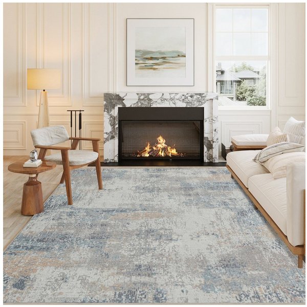 PURECOZY Teppich Moderner Abstrakter Stil, Kurzflor & Weich, Waschbar & Pflegeleicht, Rechteckig, Höhe: 6.1 mm, Geeignet für verschiedene Innenräume, 60 x 90 cm