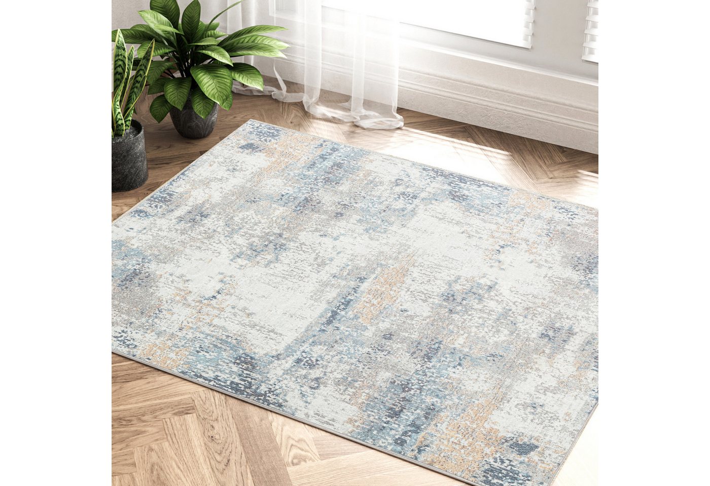 PURECOZY Teppich Moderner Abstrakter Stil, Kurzflor & Weich, Waschbar & Pflegeleicht, Rechteckig, Höhe: 6.1 mm, Geeignet für verschiedene Innenräume, 60 x 90 cm – Bild 2 von 5