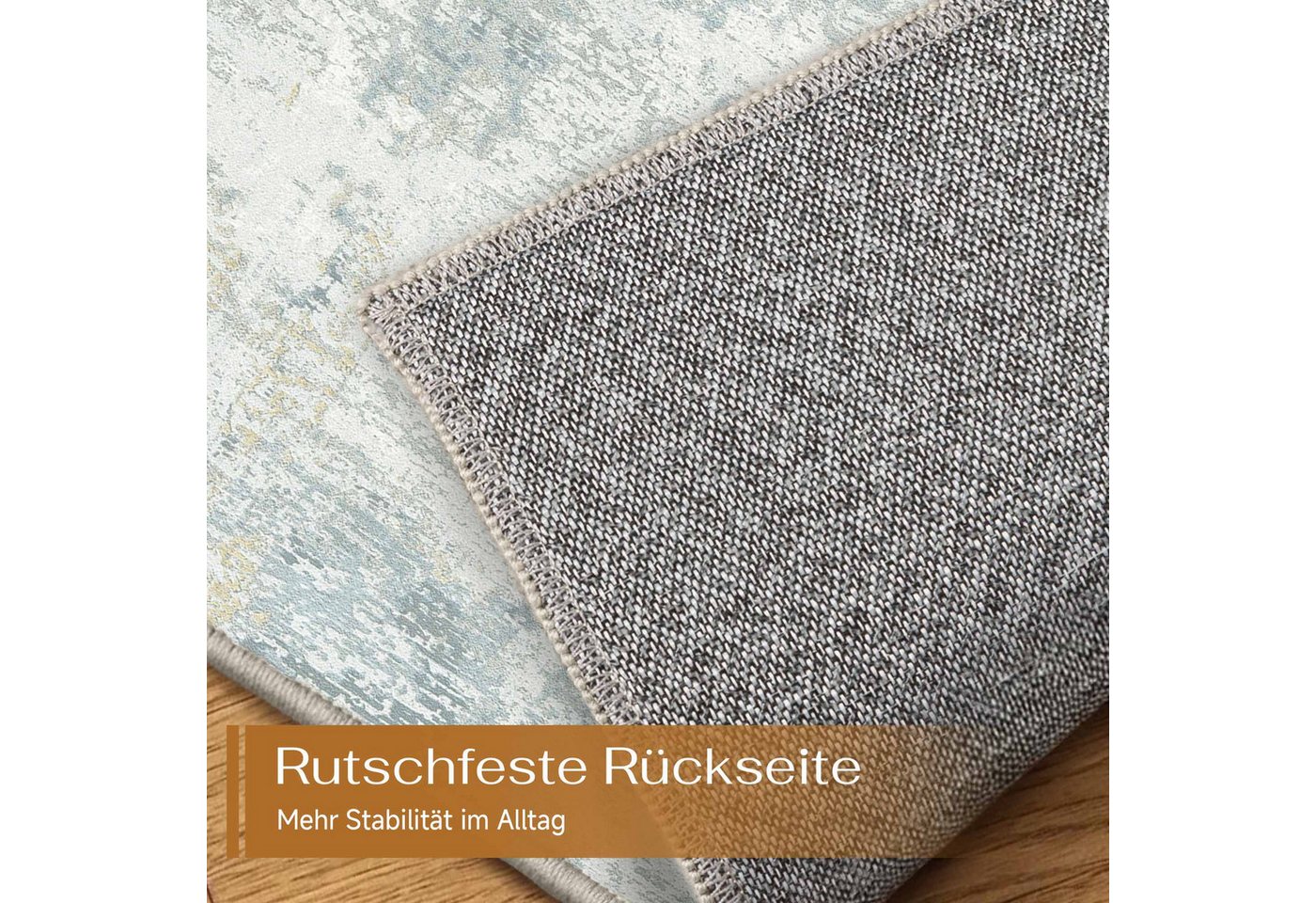PURECOZY Teppich Moderner Abstrakter Stil, Kurzflor & Weich, Waschbar & Pflegeleicht, Rechteckig, Höhe: 6.1 mm, Geeignet für verschiedene Innenräume, 60 x 90 cm – Bild 5 von 5