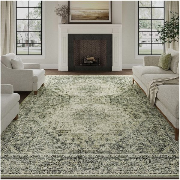 PURECOZY Teppich Moderner Boho-Stil, Kurzflor & Weich, waschbar & pflegeleicht, Rechteckig, Höhe: 6.1 mm, Rechteckig, geeignet für verschiedene Innenräume