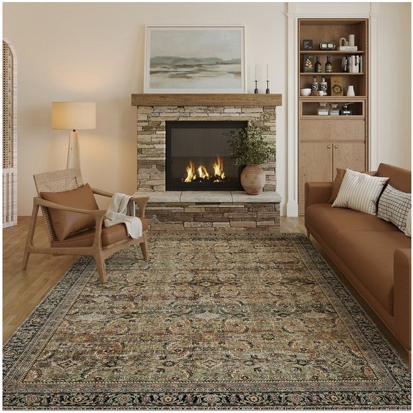 PURECOZY Teppich Wohnzimmerteppich, rutschfester Teppich, Retro-Stil, rechteckig, Höhe: 5 mm, geeignet für verschiedene Innenräume, 120x180cm