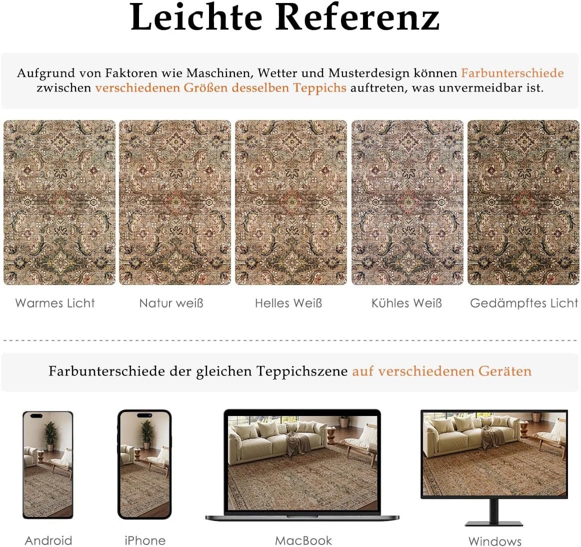 PURECOZY Teppich Wohnzimmerteppich, rutschfester Teppich, Retro-Stil, rechteckig, Höhe: 5 mm, geeignet für verschiedene Innenräume, 120x180cm – Bild 5 von 5
