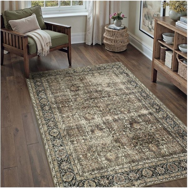 PURECOZY Teppich Wohnzimmerteppich, rutschfester Teppich, Vintage Stil, rechteckig, Höhe: 6.1 mm, geeignet für verschiedene Innenräume, 120x180cm