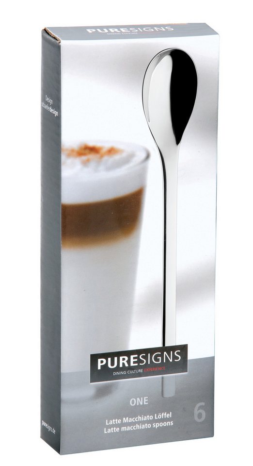 PURESIGNS Latte-Macchiato-Löffel ONE Extra (6 Stück) – Bild 5 von 5