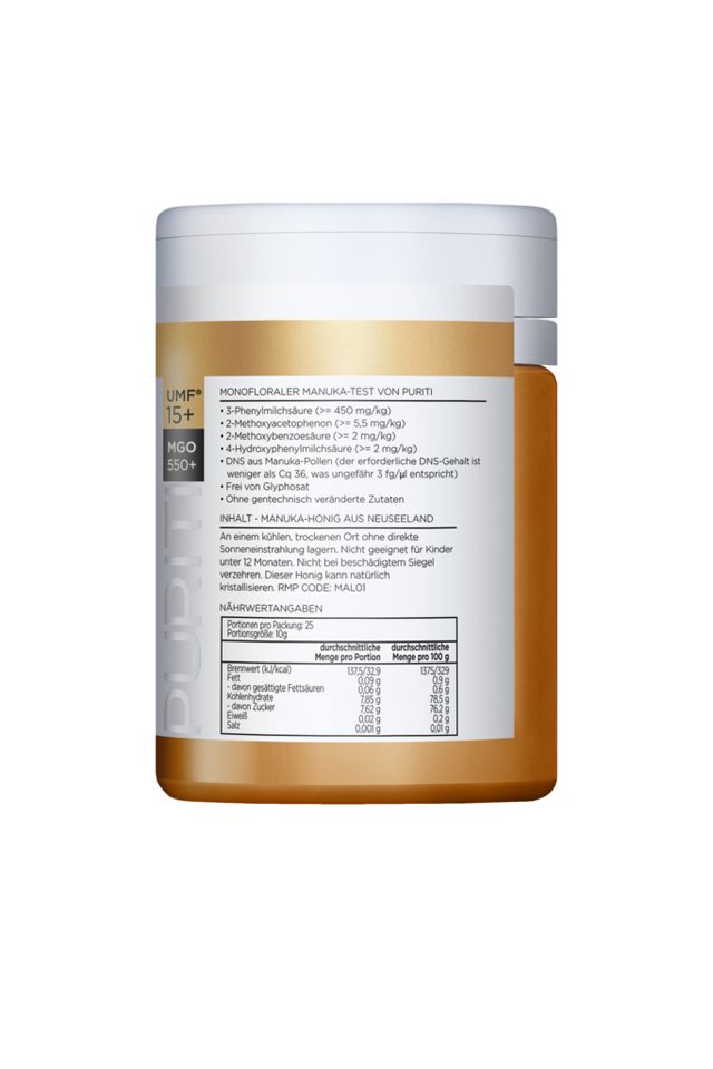 PURITI Honig Manuka-Honig MGO 550+, 250 g – Bild 3 von 3