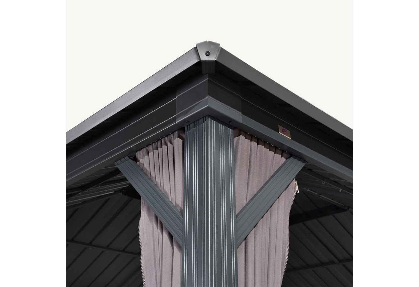 PURPLE LEAF Pavillon Günstiger Gartenpavillon, (1 Pavillon, mit Vorhängen und Moskitonetz), Wasserdicht, UV-beständig, Privatsphärenschutz – Bild 5 von 5