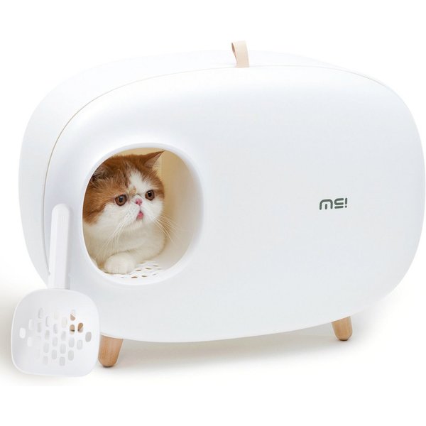 Purpurra Katzentoilette Makesure Katzentoilette geschlossenes Design, mit Katzenstreuschaufel