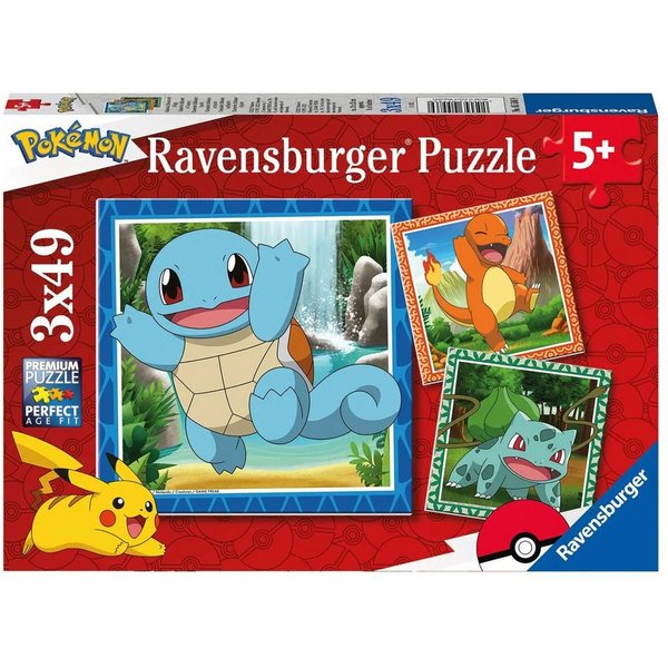Ravensburger Puzzle Ravensburger Kinderpuzzle 05586 - Glumanda, Bisasam und Schiggy -..., 49 Puzzleteile