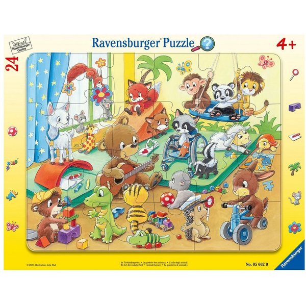 Ravensburger Puzzle Ravensburger Kinderpuzzle - 05662 Im Tierkindergarten - 24 Teile..., 24 Puzzleteile