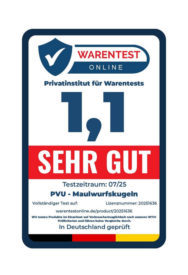 PVU Vergrämungsmittel Maulwurfkugeln, Maulwürfe vertreiben, MADE IN GERMANY, 100-St., MAULWURF VERTREIBER MADE IN GERMANY – Bild 2 von 5