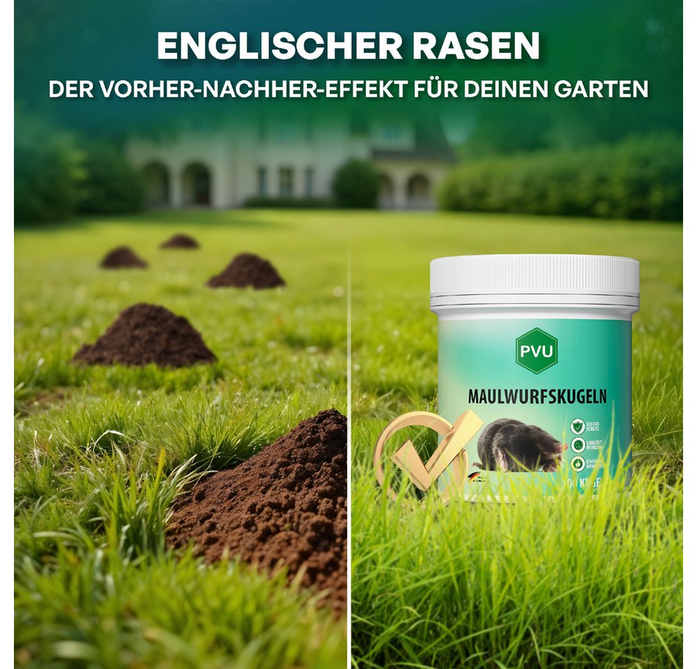PVU Vergrämungsmittel Maulwurfkugeln, Maulwürfe vertreiben, MADE IN GERMANY, 100-St., MAULWURF VERTREIBER MADE IN GERMANY – Bild 4 von 5