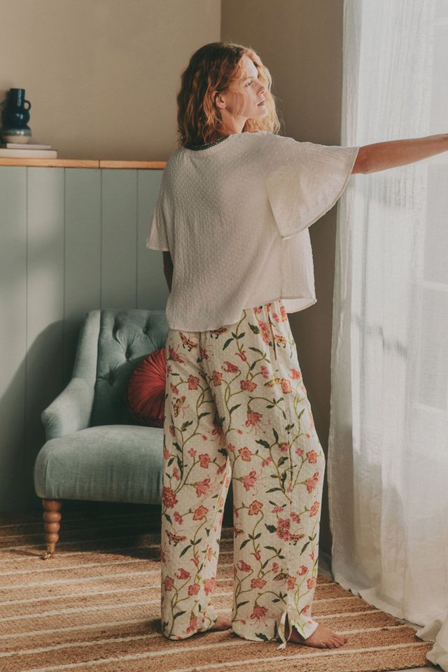 LAURA ASHLEY Pyjama Laura Ashley Schlafanzug aus Dobby-Baumwollgewebe (2 tlg) – Bild 2 von 5