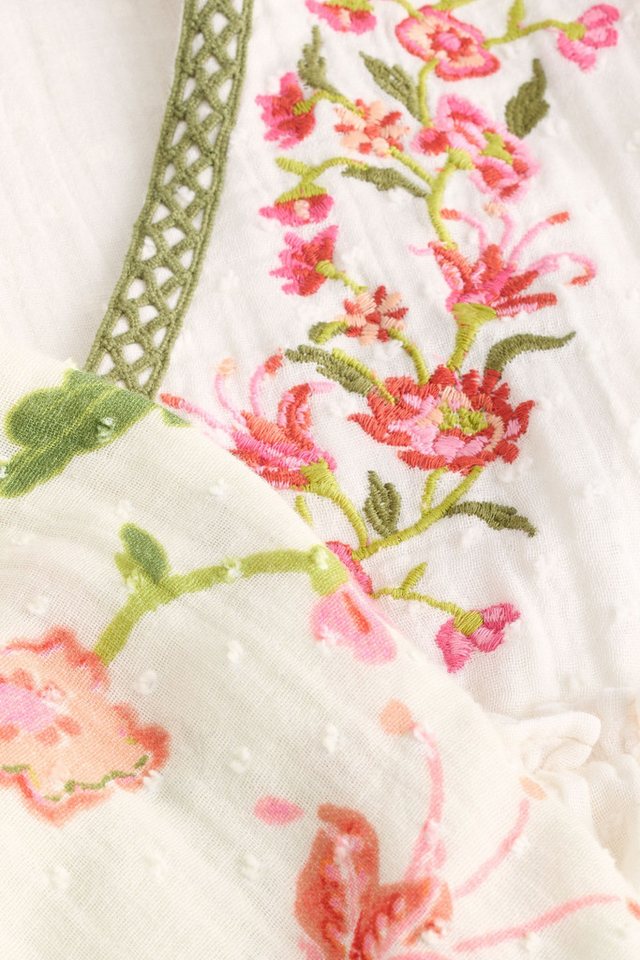 LAURA ASHLEY Pyjama Laura Ashley Schlafanzug aus Dobby-Baumwollgewebe (2 tlg) – Bild 5 von 5