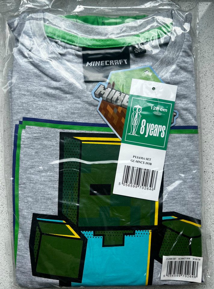 Minecraft Pyjama Minecraft langer Schlafanzug Pyjama Survival Mode Gray - Green – Bild 2 von 2