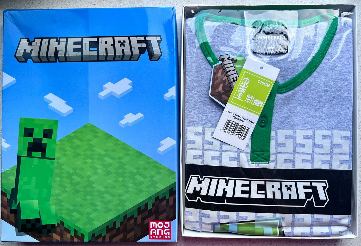 Minecraft Pyjama Minecraft Pyjama Langer Schlafanzug Jungen + Mädchen – Bild 2 von 2