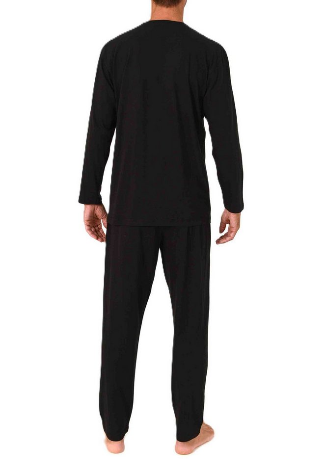 Normann Pyjama Normann Herren langarm Schlafanzug Pyjama mit Frontprint – Bild 3 von 4