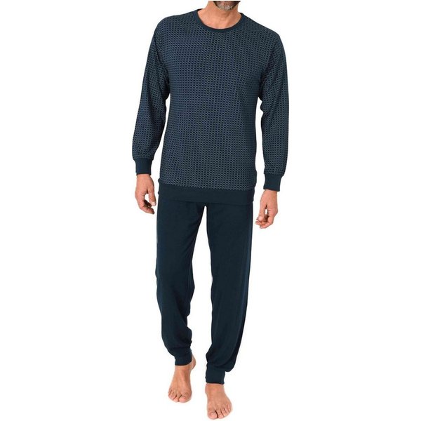 Normann Pyjama Normann Herren Schlafanzug langarm mit Bündchen