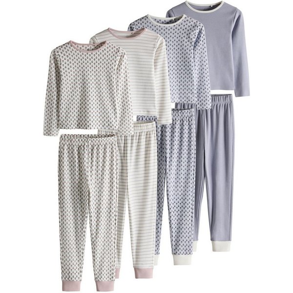 The Set Pyjama The Set Kuschelige Schlafanzüge, 4er-Pack (8 tlg)