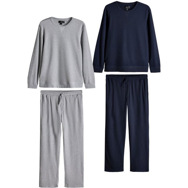 The Set Pyjama The Set Lounge-Pyjama, Top + Joggers, 2er-Pack (4 tlg)