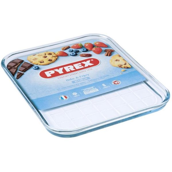 PYREX Backblech Backplatte "Cook & Enjoy" Borosilikatglas 32x26x2 cm, (1-St)
