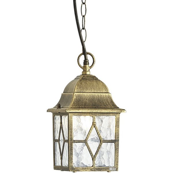 Qazqa Außen-Deckenleuchte London, ohne Leuchtmittel, Neutralweiß, QAZQA Außen Hän ge leuchte, e27, gold, Aluminium, classic-antique