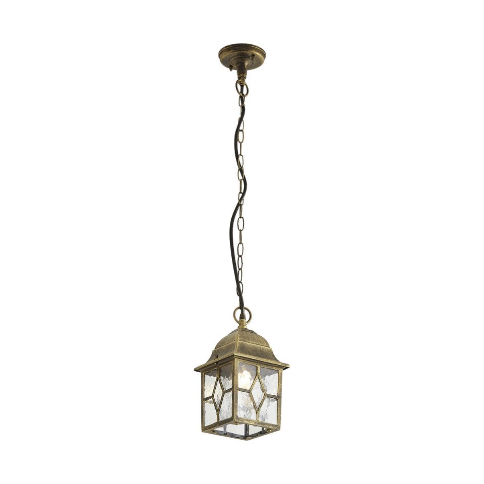 Qazqa Außen-Deckenleuchte London, ohne Leuchtmittel, Neutralweiß, QAZQA Außen Hän ge leuchte, e27, gold, Aluminium, classic-antique – Bild 5 von 5