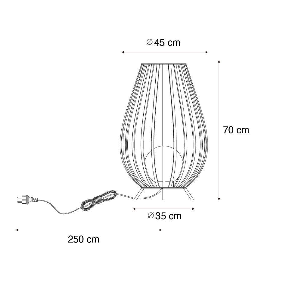 Qazqa Außen-Stehlampe Angela, Smarte Leuchte, ohne Leuchtmittel, Warmweiß, QAZQA Außen Boden leuchte, e27, Schwarz, Stahl, Design – Bild 3 von 5