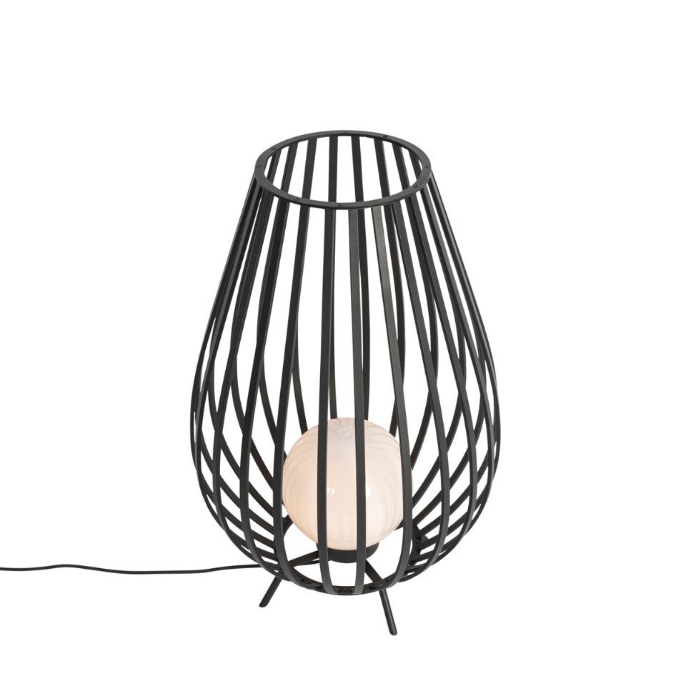 Qazqa Außen-Stehlampe Angela, Smarte Leuchte, ohne Leuchtmittel, Warmweiß, QAZQA Außen Boden leuchte, e27, Schwarz, Stahl, Design – Bild 5 von 5