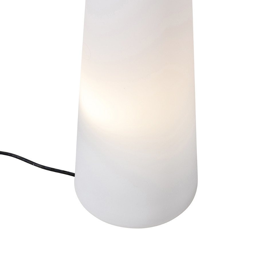 Qazqa Außen-Stehlampe Katrijn, ohne Leuchtmittel, Kaltweiß, QAZQA Außen Boden leuchte, e27, Weiß, Kunststoff, Modern – Bild 5 von 5