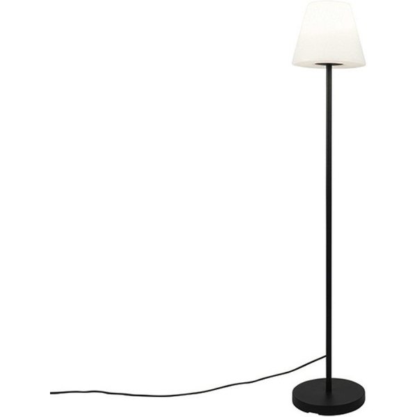 Qazqa Außen-Stehlampe Virginia, ohne Leuchtmittel, Warmweiß, QAZQA Außen Boden leuchte, e27, Schwarz, Stahl, Design