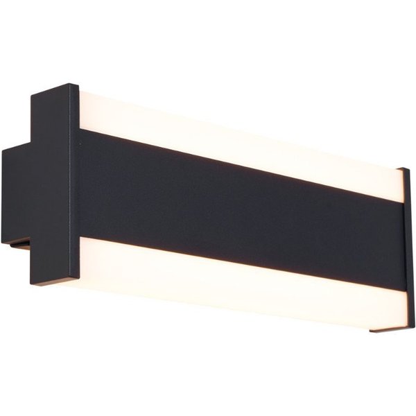 Qazqa Außen-Wandleuchte Vanya, LED fest integriert, Extra-Warmweiß, QAZQA Außen Wand leuchte, integrated, Schwarz, Stahl, Modern