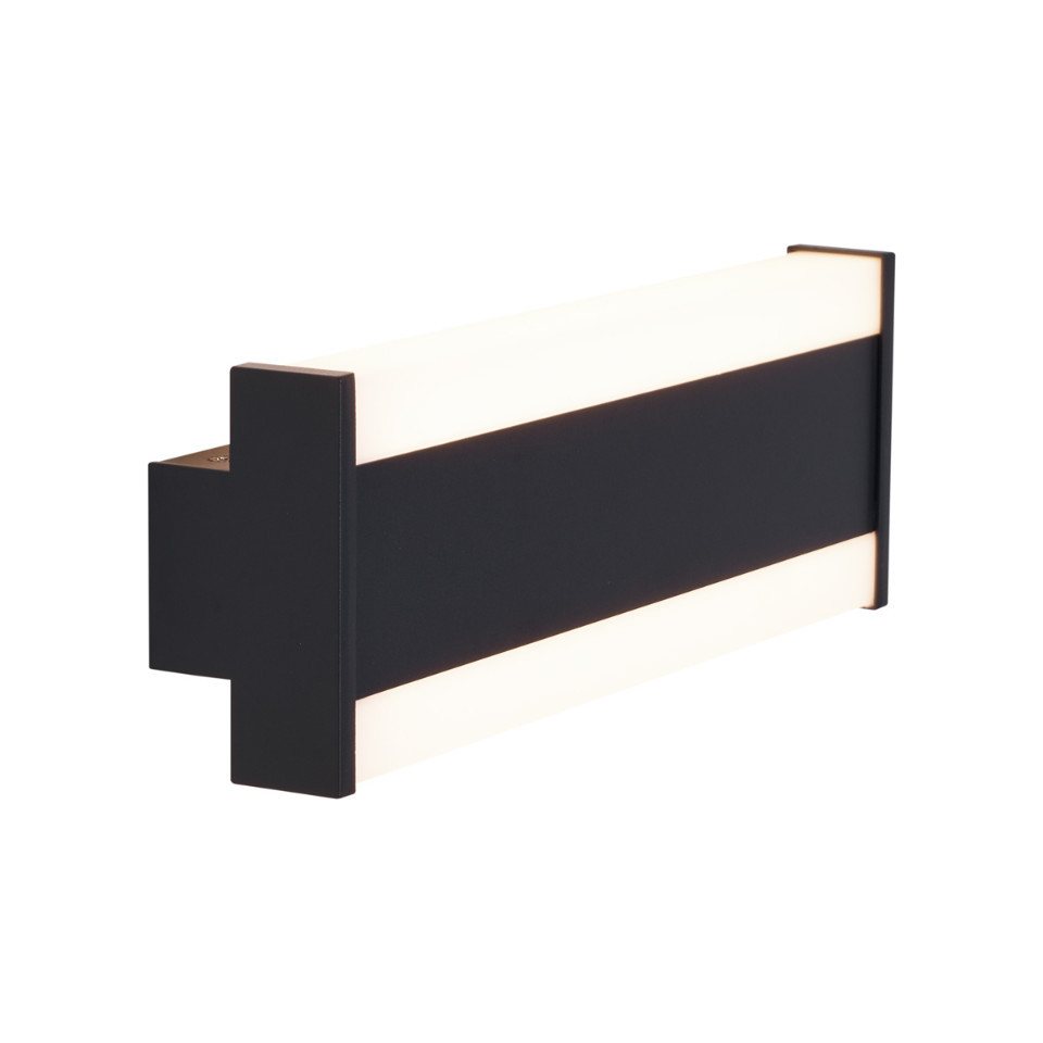 Qazqa Außen-Wandleuchte Vanya, LED fest integriert, Extra-Warmweiß, QAZQA Außen Wand leuchte, integrated, Schwarz, Stahl, Modern – Bild 4 von 5