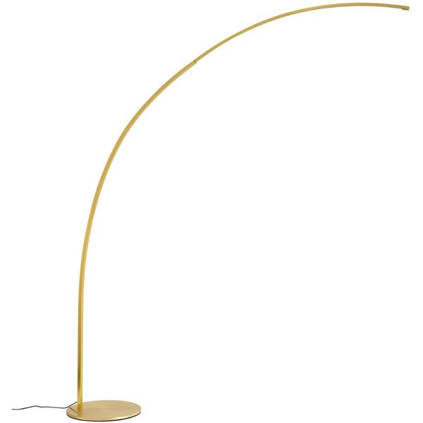 Qazqa Bogenlampe Arlow, Dimmbar, LED fest integriert, Extra-Warmweiß, QAZQA Bogen lampe, integrated, Gold, Metall, Modern