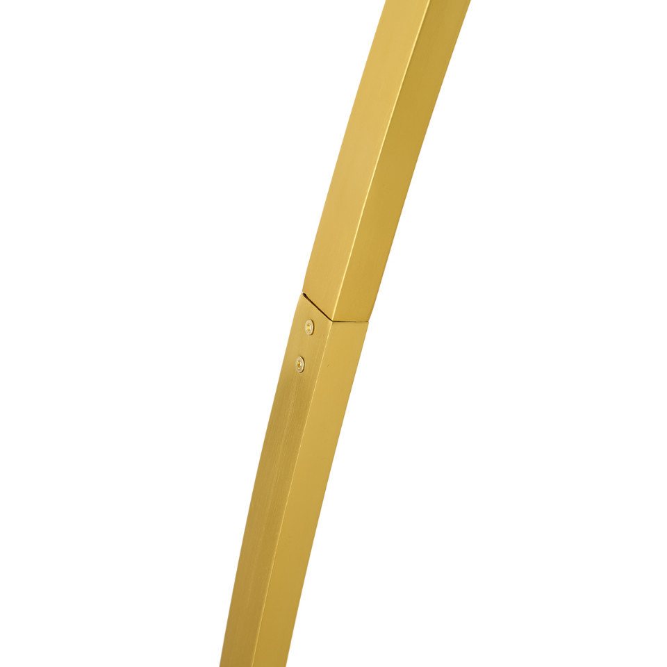 Qazqa Bogenlampe Arlow, Dimmbar, LED fest integriert, Extra-Warmweiß, QAZQA Bogen lampe, integrated, Gold, Metall, Modern – Bild 3 von 5