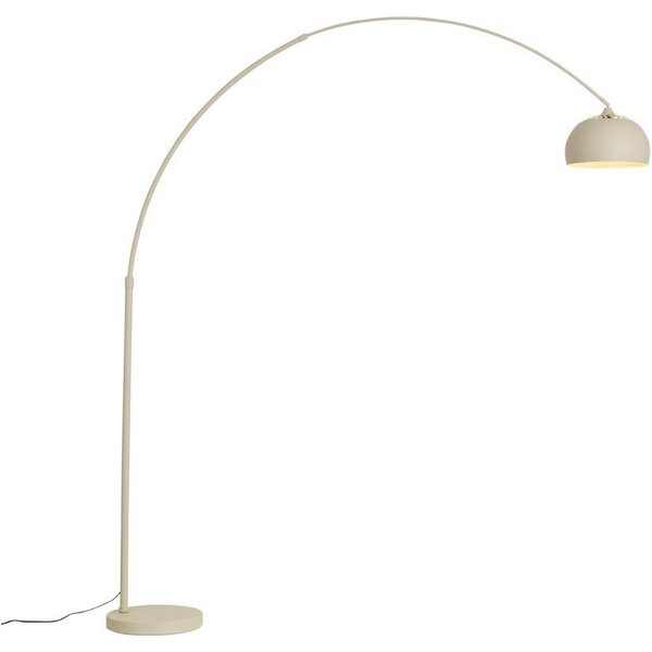 Qazqa Bogenlampe Xxl, ohne Leuchtmittel, Warmweiß, QAZQA Bogen lampe, e27, Beige, Metall, Modern