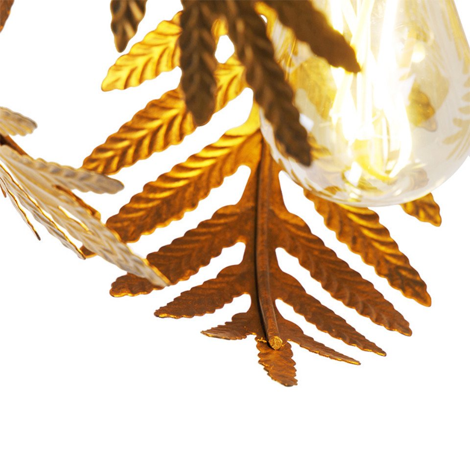 Qazqa Deckenleuchte Botanica, Smarte Leuchte, LED wechselbar, Warmweiß, QAZQA Deckenleuchte, e27, Gold, Stahl, Retro – Bild 3 von 5