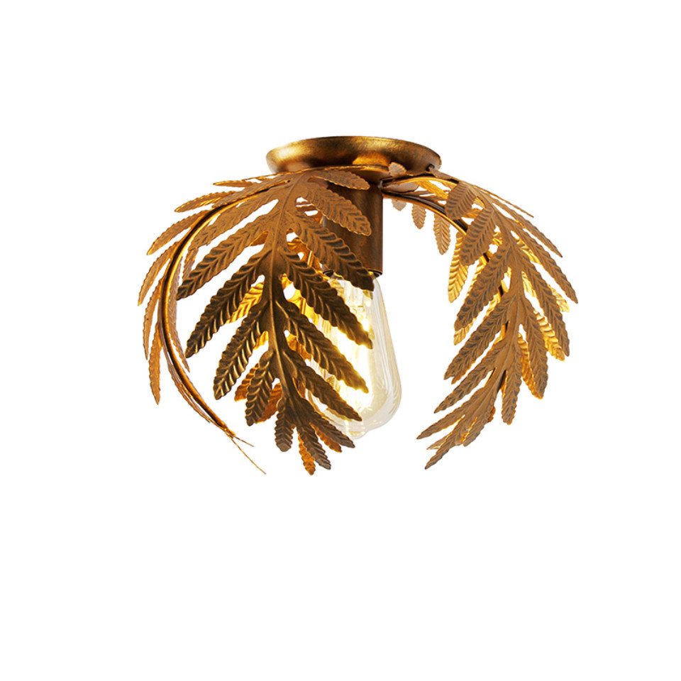 Qazqa Deckenleuchte Botanica, Smarte Leuchte, LED wechselbar, Warmweiß, QAZQA Deckenleuchte, e27, Gold, Stahl, Retro – Bild 5 von 5