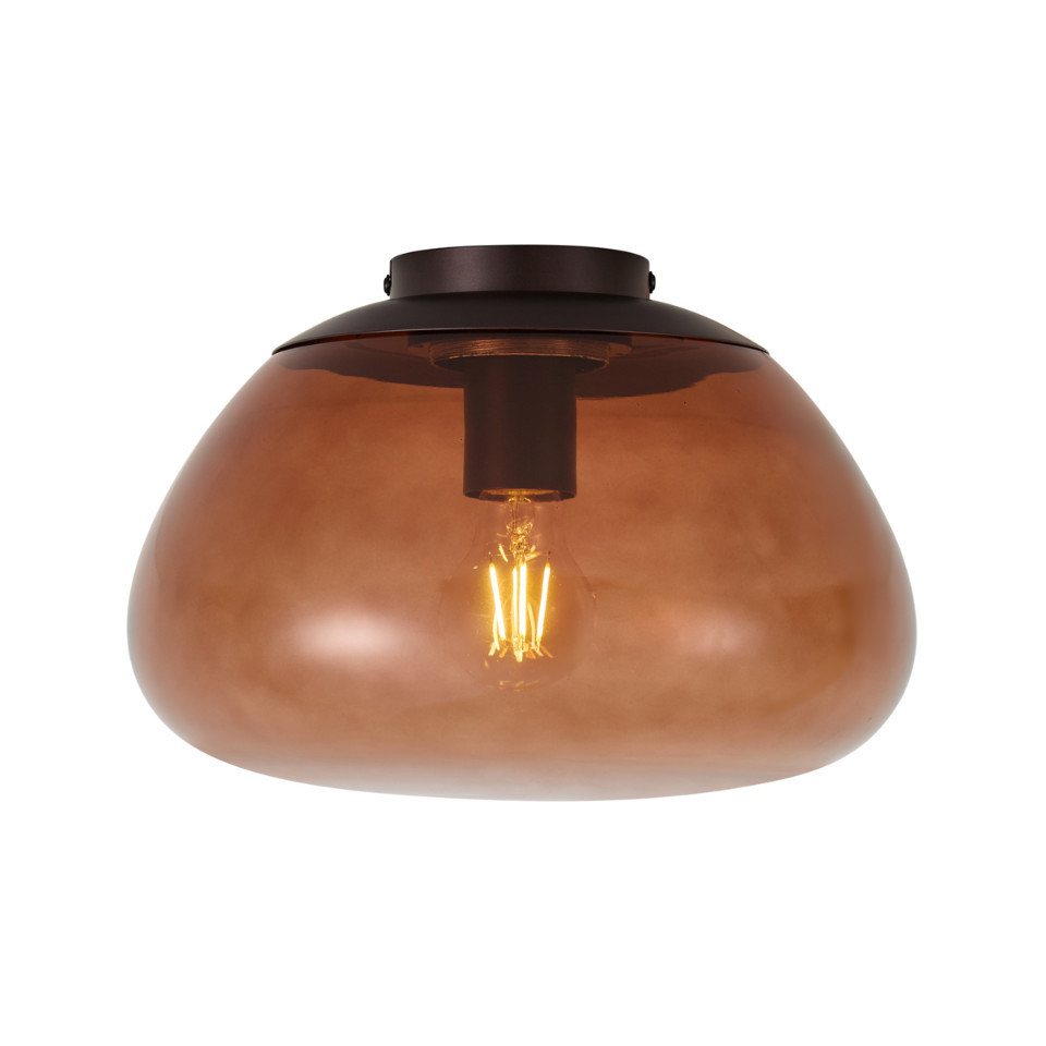Qazqa Deckenleuchte Giselle, ohne Leuchtmittel, Warmweiß, QAZQA Deckenleuchte, e27, Braun, Stahl, Retro – Bild 5 von 5