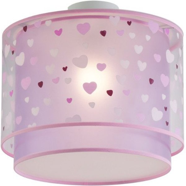 Qazqa Deckenleuchte Harrie, ohne Leuchtmittel, Warmweiß, QAZQA Deckenleuchte, e27, Rosa, Stahl, Für Kinder