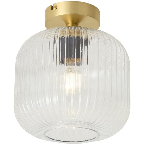 Qazqa Deckenleuchte Karel, ohne Leuchtmittel, Warmweiß, QAZQA Deckenleuchte, e27, Gold, Glas, Art Deco