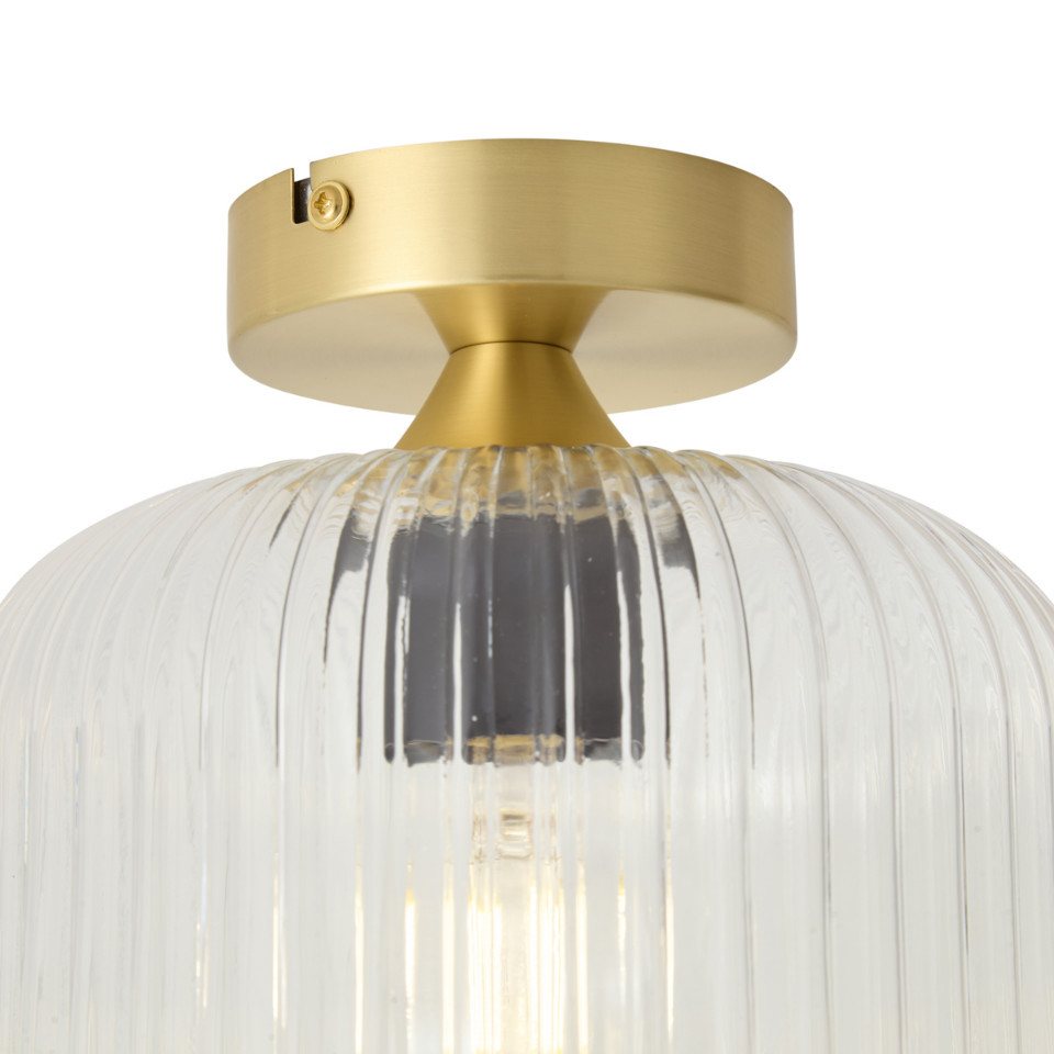 Qazqa Deckenleuchte Karel, ohne Leuchtmittel, Warmweiß, QAZQA Deckenleuchte, e27, Gold, Glas, Art Deco – Bild 3 von 5
