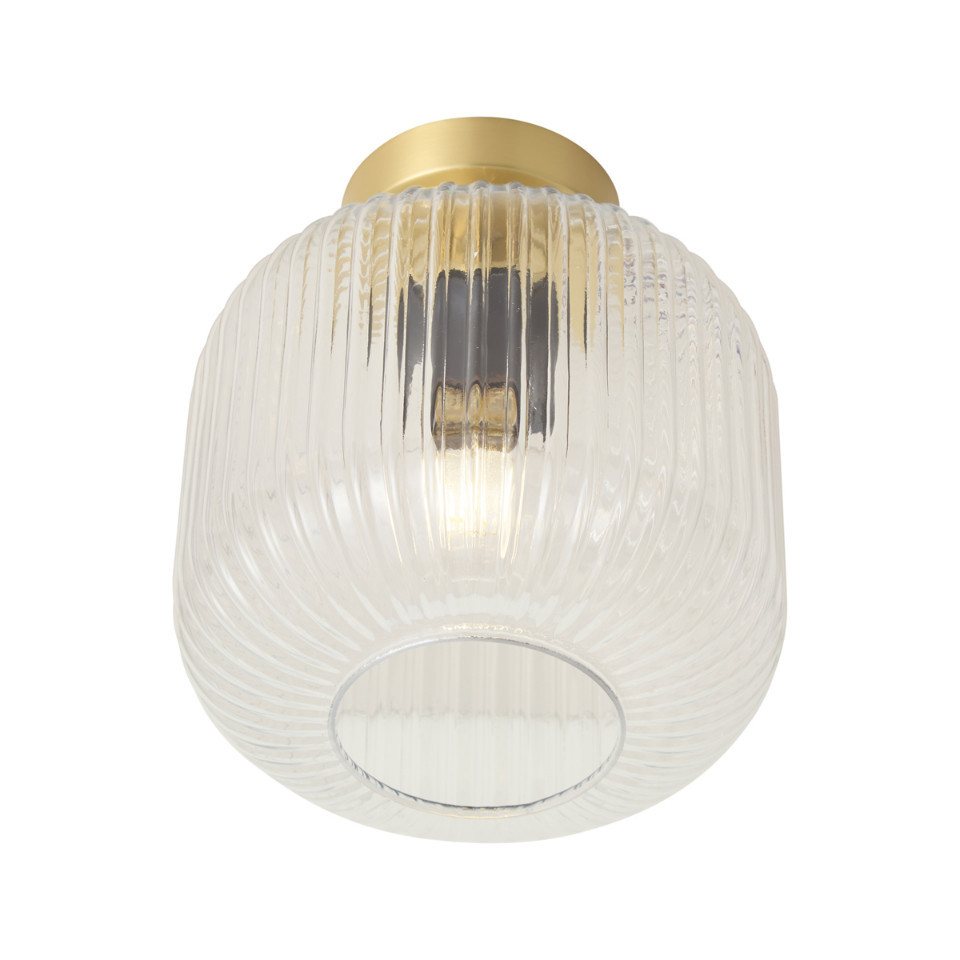 Qazqa Deckenleuchte Karel, ohne Leuchtmittel, Warmweiß, QAZQA Deckenleuchte, e27, Gold, Glas, Art Deco – Bild 4 von 5