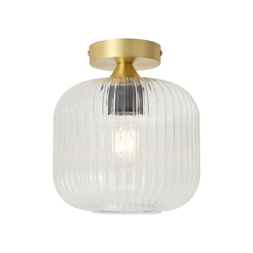 Qazqa Deckenleuchte Karel, ohne Leuchtmittel, Warmweiß, QAZQA Deckenleuchte, e27, Gold, Glas, Art Deco – Bild 5 von 5