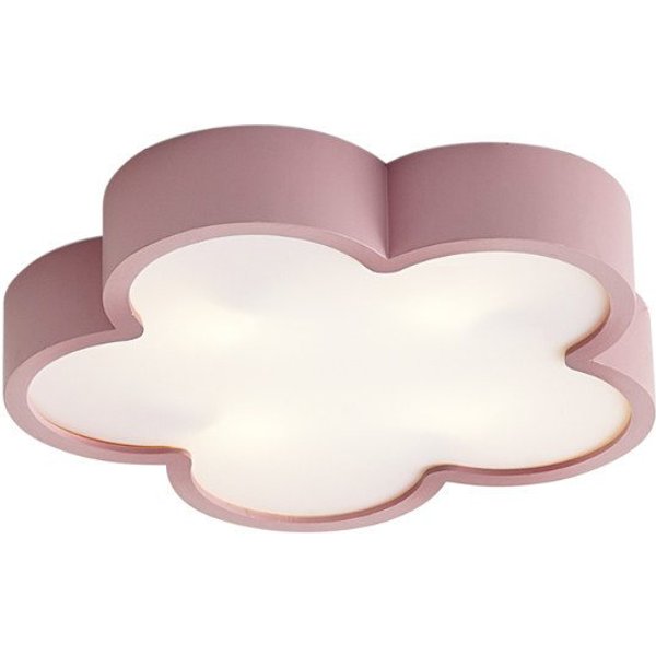 Qazqa Deckenleuchte Lucille, ohne Leuchtmittel, Warmweiß, QAZQA Deckenleuchte, e27, Rosa, Holz, Für Kinder
