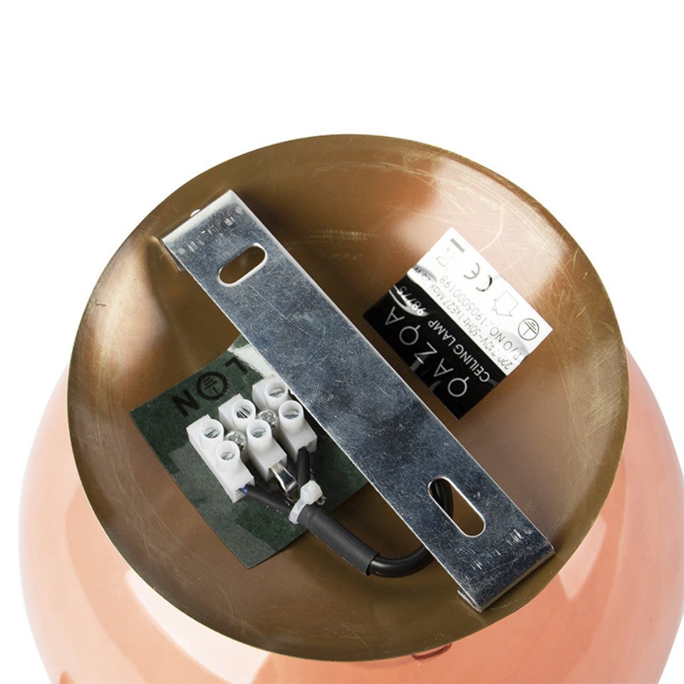 Qazqa Deckenleuchte Pallon, ohne Leuchtmittel, Warmweiß, QAZQA Deckenleuchte, e27, Rosa, Glas, Art Deco – Bild 5 von 5