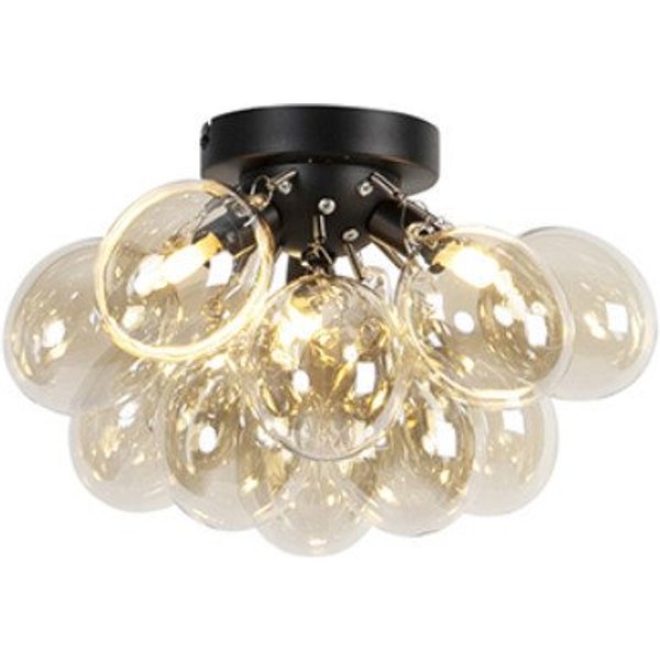Qazqa Deckenleuchte Uvas, ohne Leuchtmittel, Warmweiß, QAZQA Deckenleuchte, g9, Gold, Glas, Design
